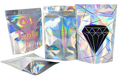 Hologram Stand Up Packaging Mylar Bags