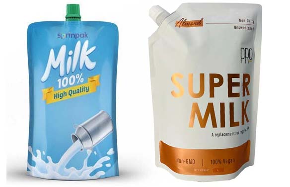 Custom Milk Packaging Spout Pouch Bag