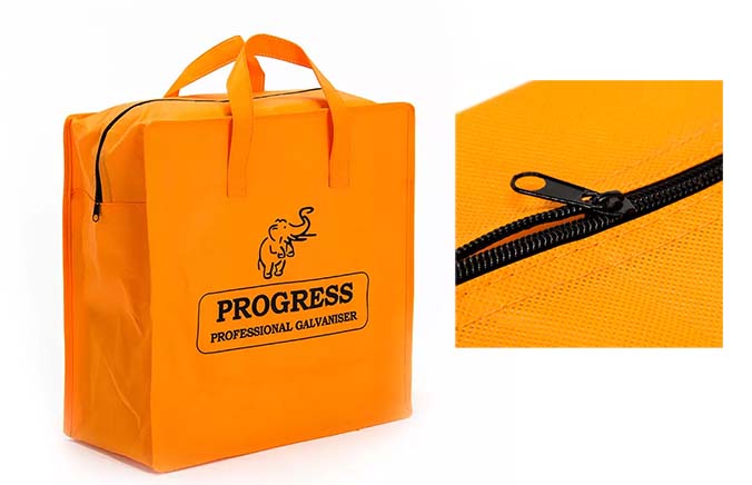 Customized logo reusable non woven bag with zipper